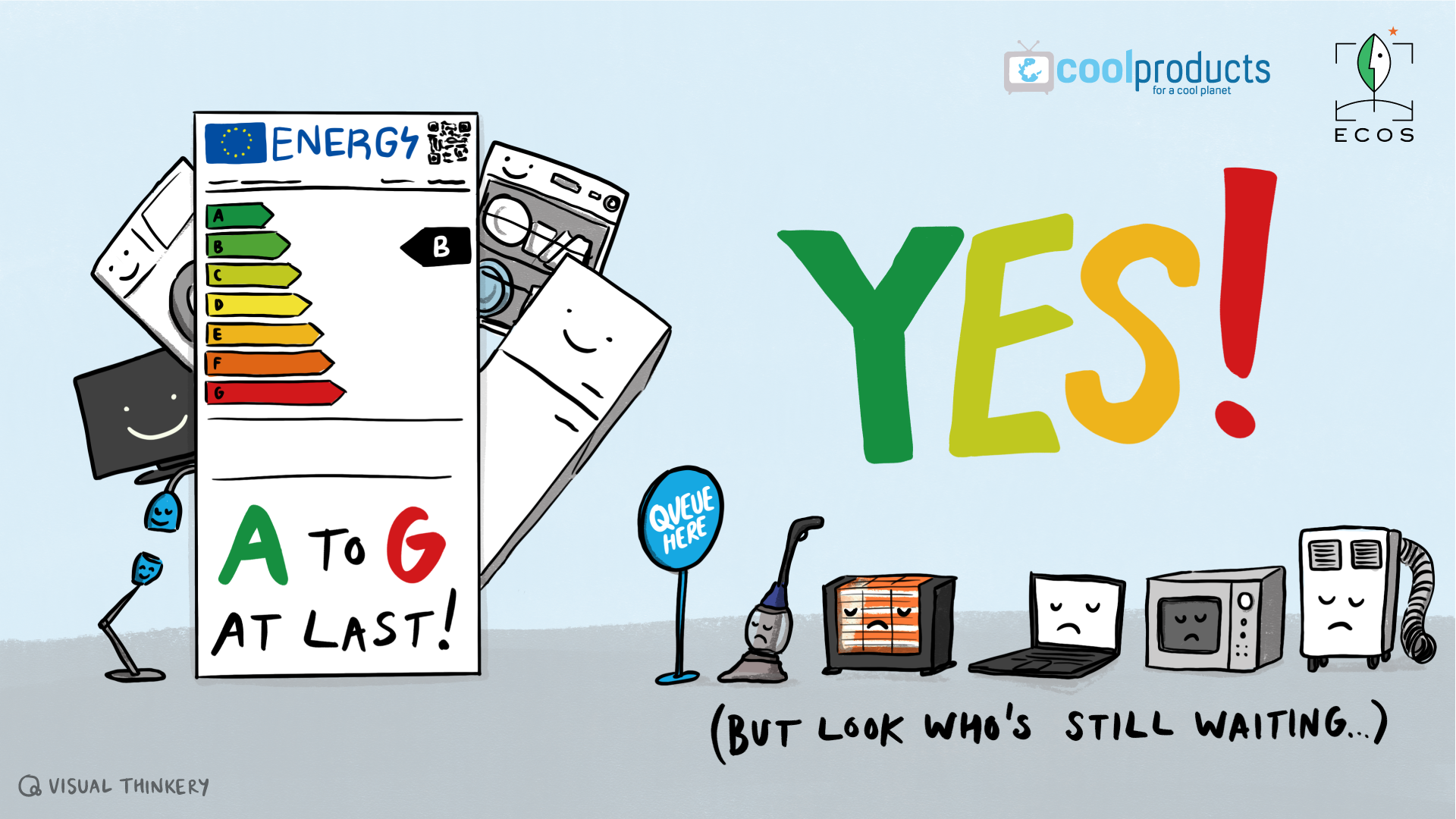 New energy labels on appliances and TVs as of 1 March: NGOs praise updates but call on the EU to move faster on labels for more products